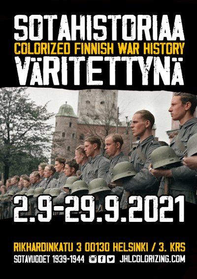 Sotahistoriaa väritettynä - näyttely vuonna 2021